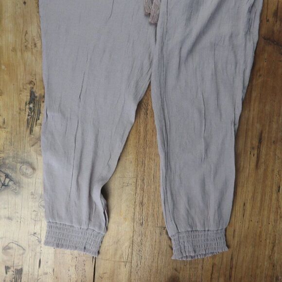 SOHO STREET TAUPE LIGHTWEIGHT PULL ON CASUAL PANTS WITH TASSLE DETAIL SIZE XL - Picture 5 of 9
